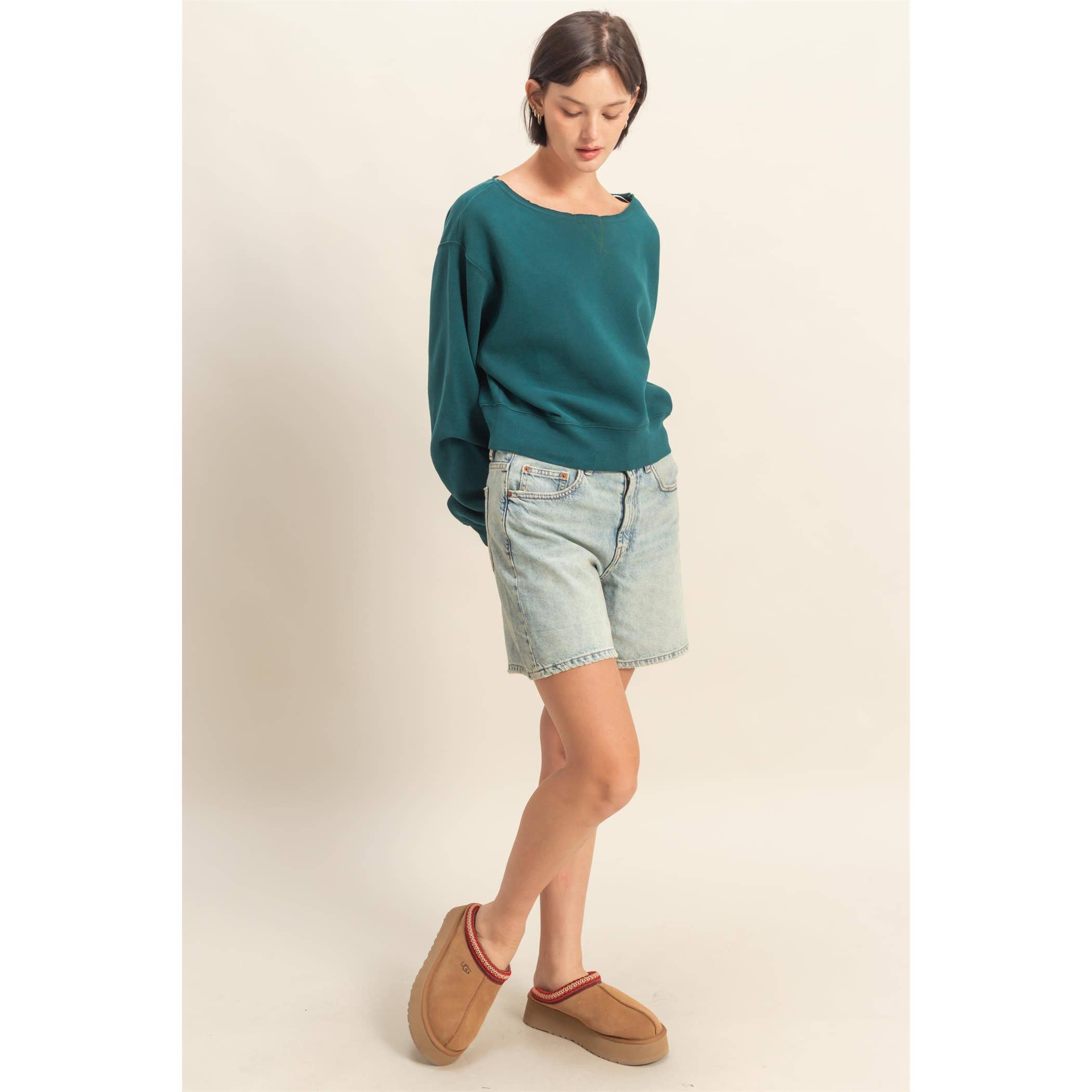 HYFVE - Vente Sweat-shirt – femme - Sweat-shirt à manches longues et col bateau12