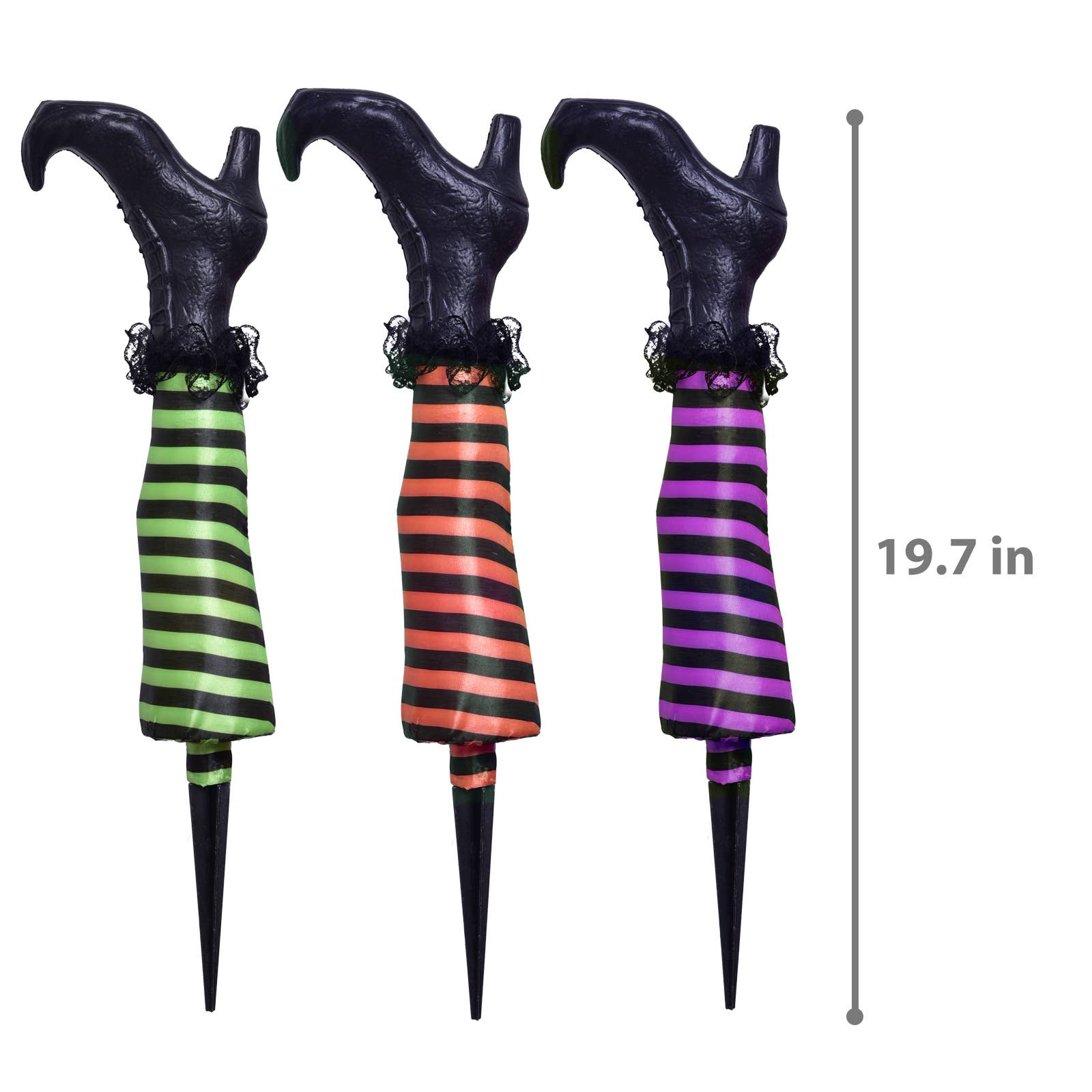 Fun Little Toys – wholesale Outdoor ornament/decor – 3 PCs Halloween Witch Leg Lights1