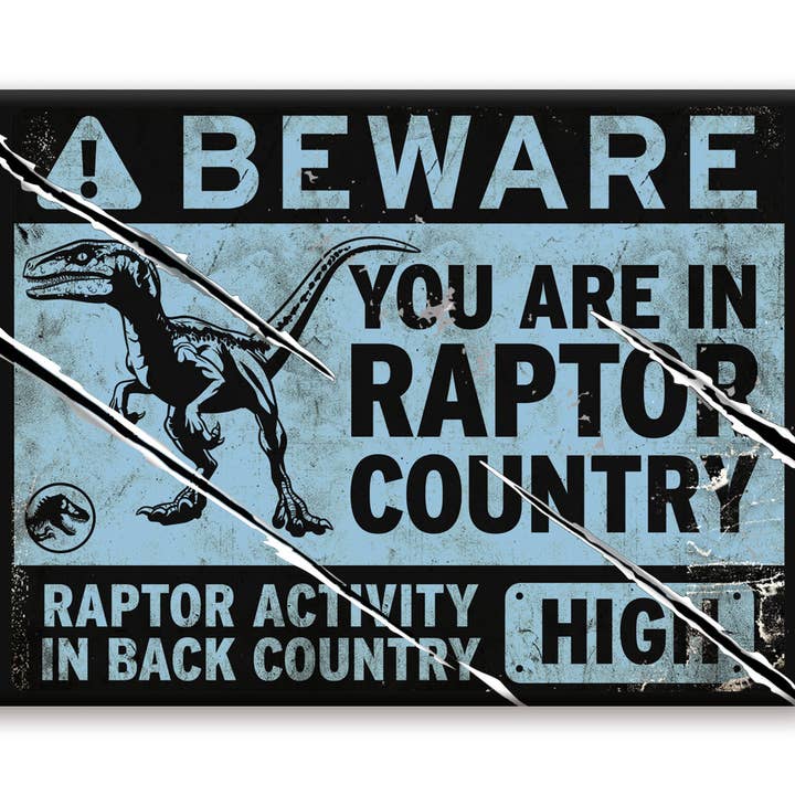 Great Stuff Novelties (GSN) by NMR Brands - Wholesale Magnet - Jurassic World - Raptor Sign Flat Magnet (2.5" x 3.5")