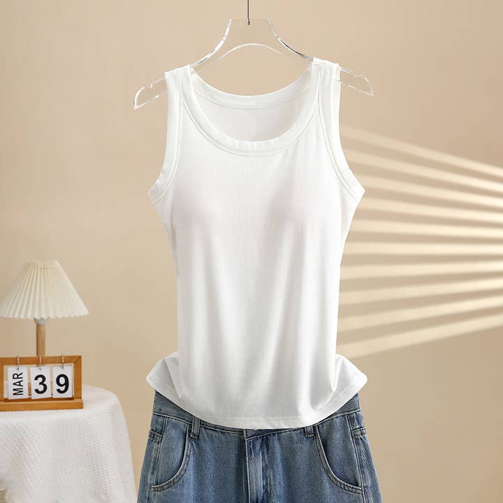 Hope & Sunshine - Wholesale Tank top – Women′s - Ribbed Modal Padded Camisole Tank Top5