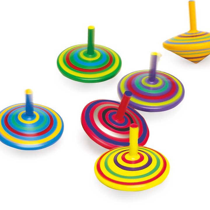 Wooden Spinning Top Striped for wholesale by small foot