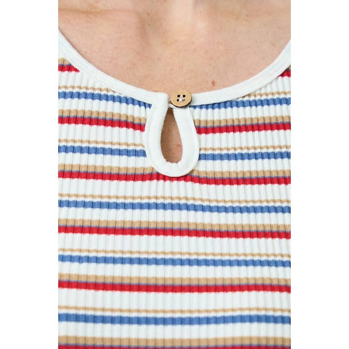 The GREii - Wholesale Knit Top - Women's - Vibrant Striped Knit Top6