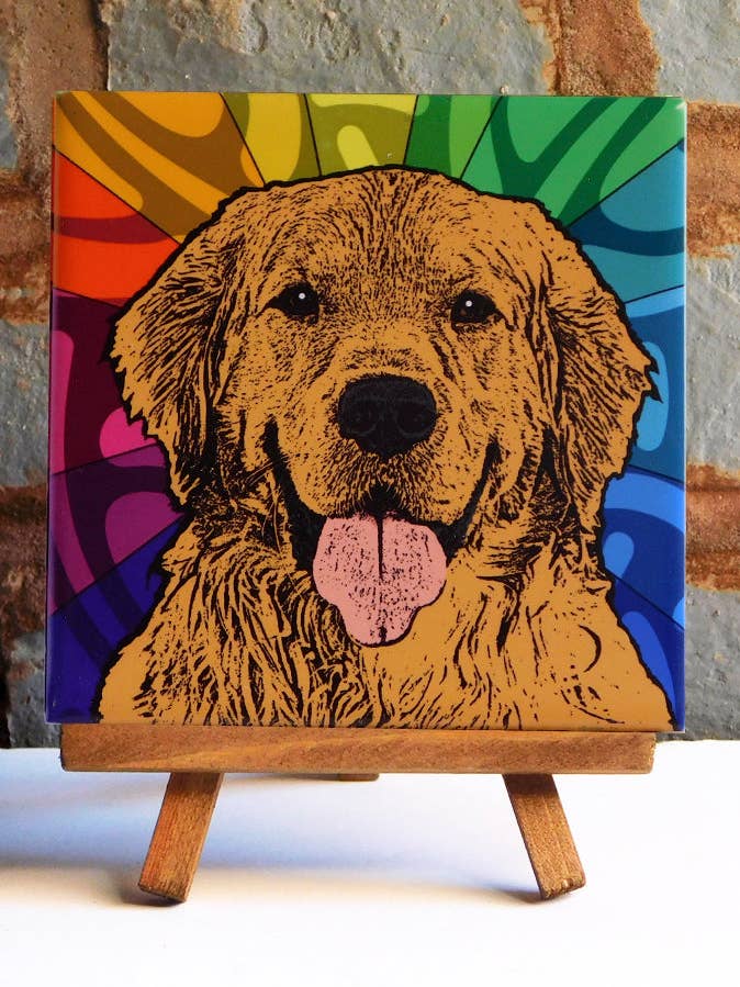 Golden Retriever Keramikfliese für den Großhandel von Sabyloo