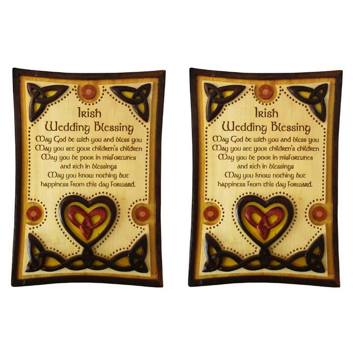 Arte de Pared con Bendición de Boda Irlandesa en Madera para venta al por mayor de Dublin Gift Company