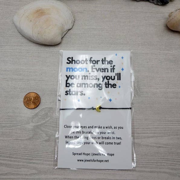 Jewels For Hope - Wholesale Charm/Dangle Bracelet - Moon Wish Bracelet - Inspirational Cord Charm Jewelry4