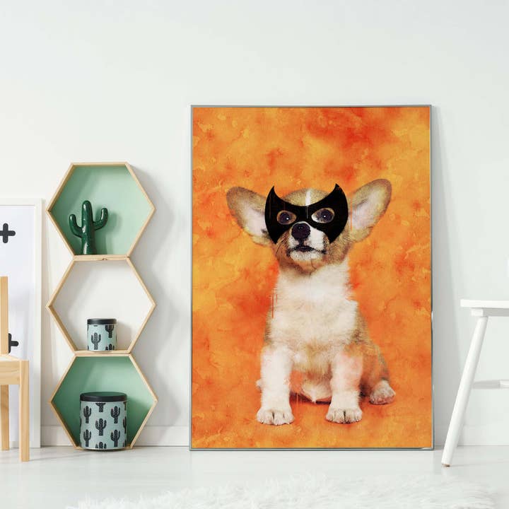 Super Puppy! Little Heroes Animal Print for wholesale by Ink & Drop