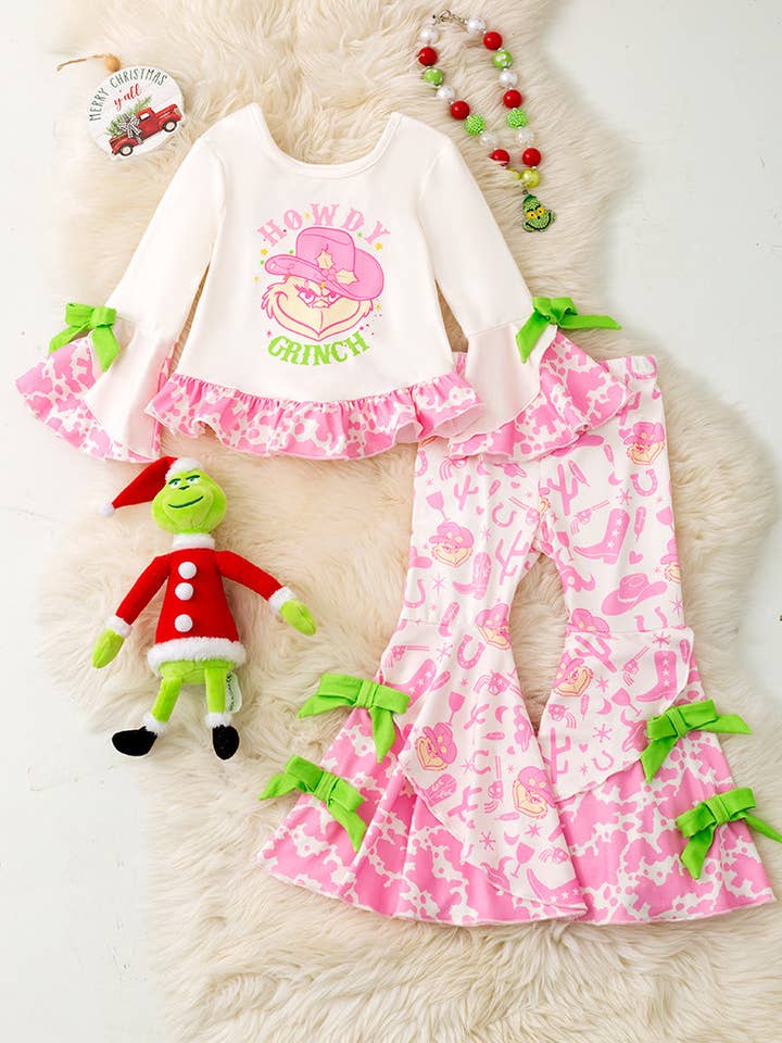 Kids Charm Online - Wholesale Top & Pant Set - Kids - Howdy Grin Christmas character 2 piece set. OFG60127 SOL0