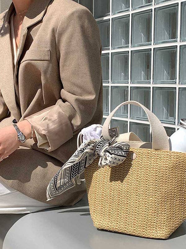 Sheer Trend - Wholesale Beach Bag - Split-Joint Woven Bags Bags Accessories Handbags6