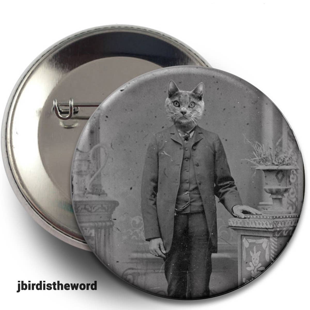 The Wild Oddisorium - Vente Épinglettes/boutons - Boutons de chat, épingles, badges, points de vente, chats drôles dans les vêtements, mignon15