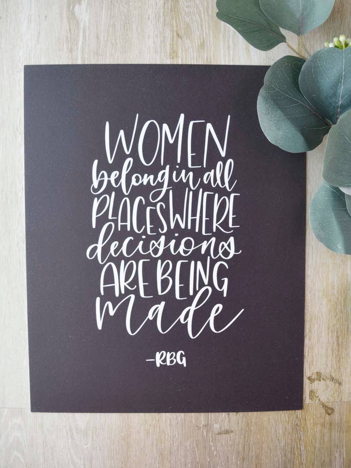 Ruth Bader Ginsburg Citaat 8x10 kunstdruk voor wholesale door the letters mdn