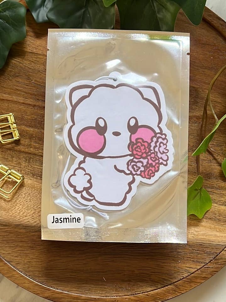 BT21 Flower Power RJ Jasmineduftende bil-luftfrisker for engroshandel hos Peony Lee Art