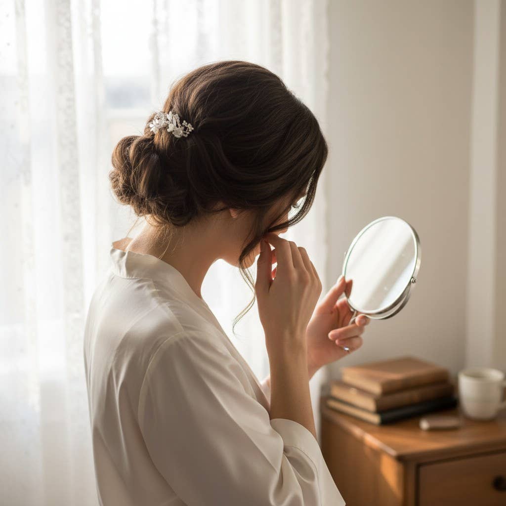 Athena Bridal Jewellery – Alfinete de cabelo por atacado – PINOS DE CABELO FLORAL CINTILANTE - PIN72 PRATA2