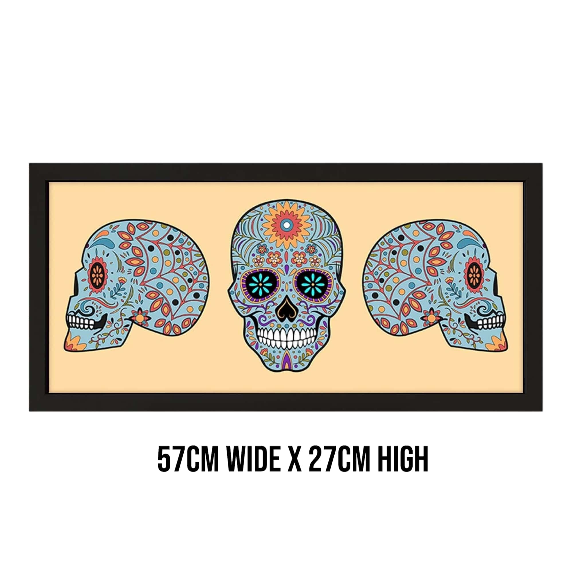 Echo Three – wholesale Wall Accent – Wall Art Framed Print Home Skull Set1