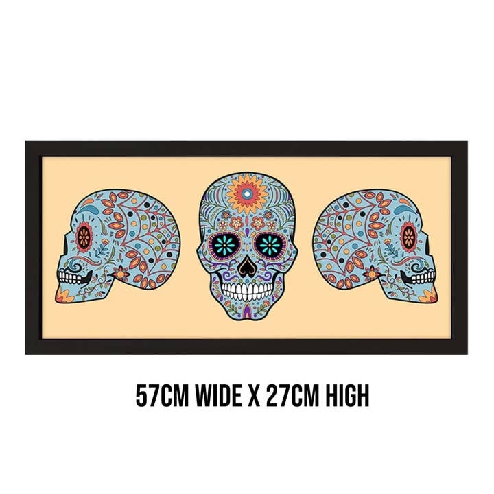 Echo Three – Engroshandel 3D-vægkunst – Vægkunst Indrammet Print Hjem Dødningehoved Sæt1