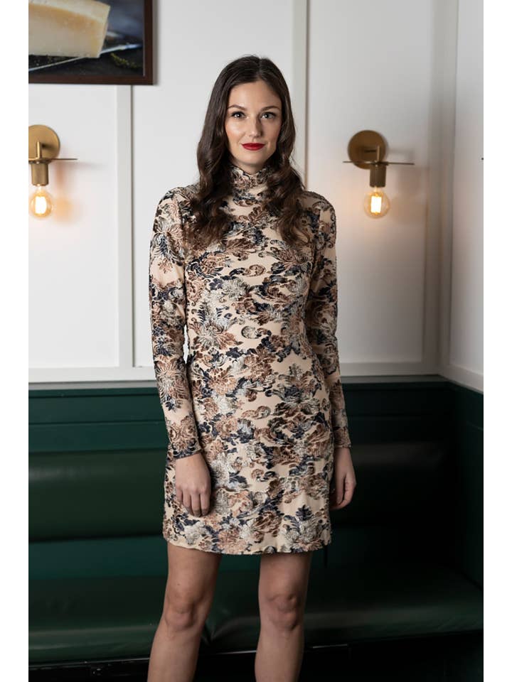 Rachel Walters Collection - Wholesale Dress - Women's - Zoe Dress Nude Floral1