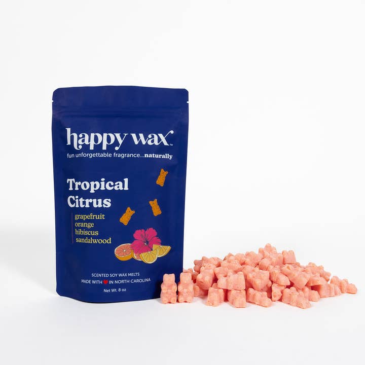 Tropical Citrus Wax Melts - 4oz Eco Tin or 8 oz pouch for wholesale by Happy Wax