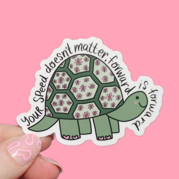 Adesivo a forma di tartaruga floreale per la vendita all'ingrosso da parte di MADE BY DEE MARIE LLC