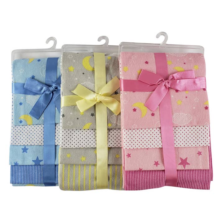 Bambini Infant Wear inc. - Wholesale Receiving Blanket - Baby - Bambini Four Pack Receiving Blanket