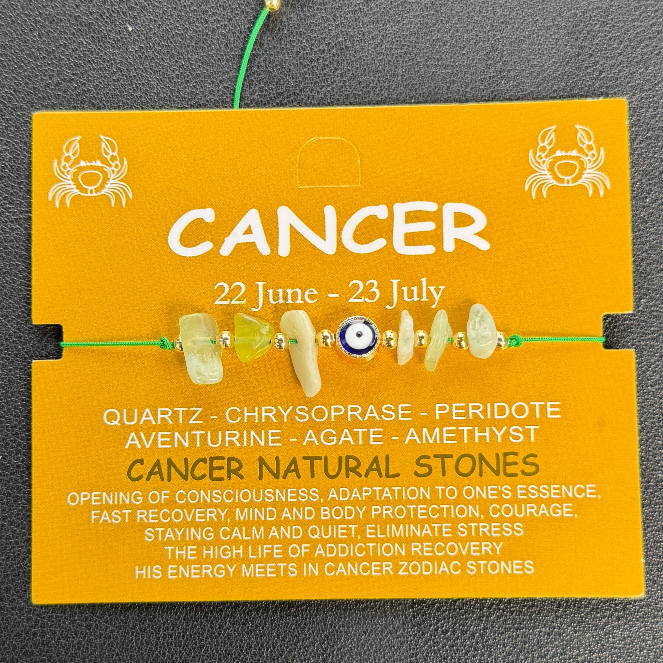 Loli - Vendita all'ingrosso Bracciale con perline - Bracciale con Carta | Bracciale Zodiacale | Occhio di Malocchio in Pietra Naturale6