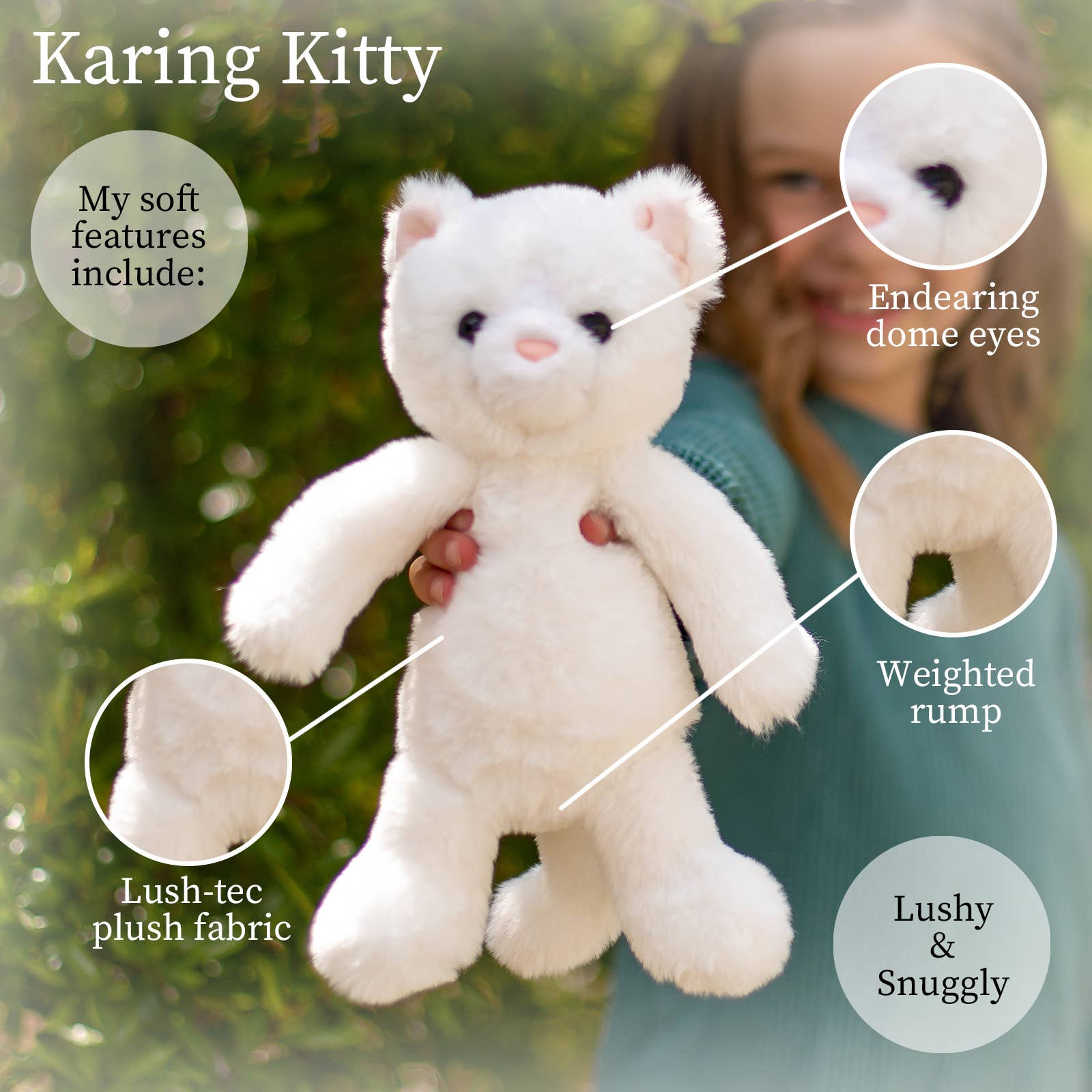 Beverly Hills Teddy Bear Company - Wholesale Stuffed/Plush Toy - Kids & Baby - World Softest Plush Lushee 10 in - White Kitten3