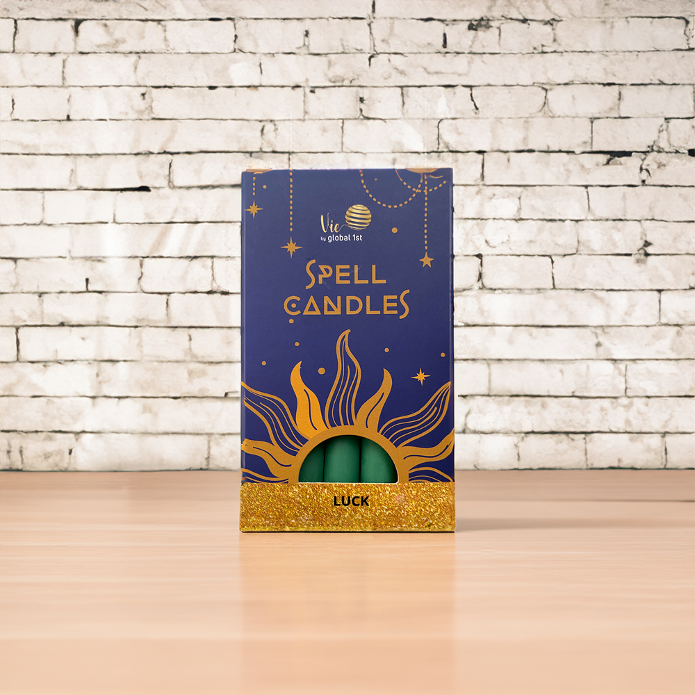 VIE - Wholesale Tapered Candle/Candlestick - Spell Candles, Handmade & Unscented, Pack of 54