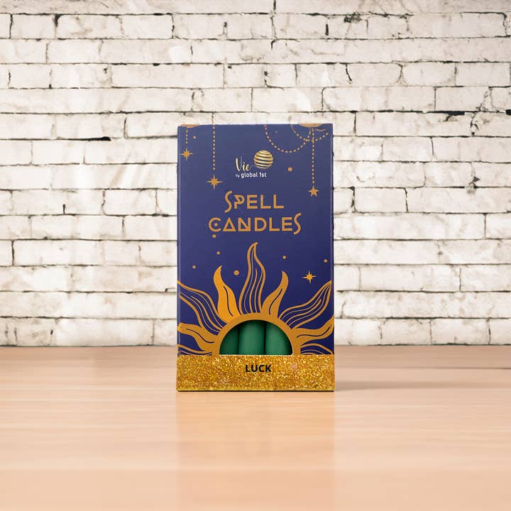 VIE - Vendita all'ingrosso Candele cilindriche/candelieri - Candele per Incantesimi fatte a mano e non profumate, confezione da 54