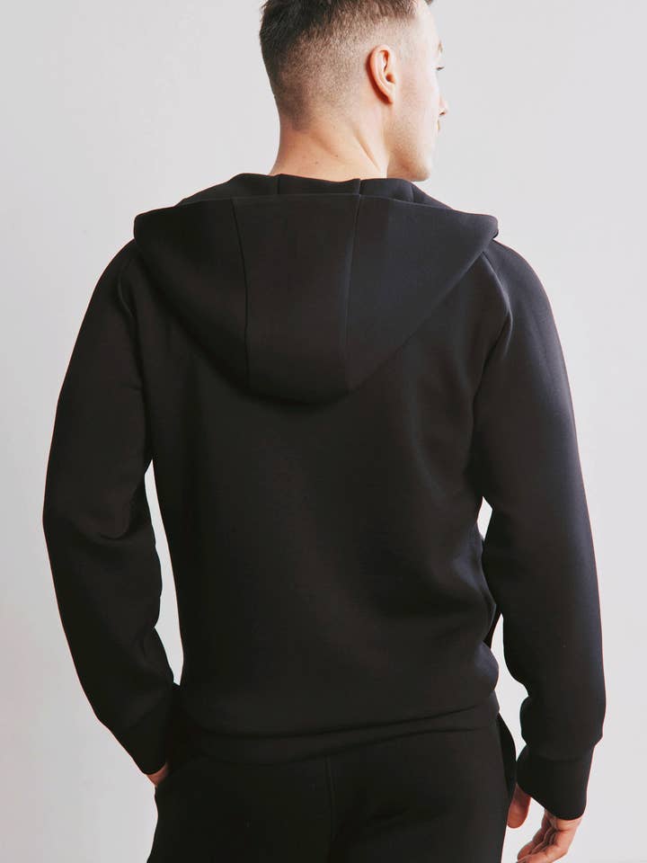 Venture Zip-Up Hoodie - Black for wholesale by LEZÉ the Label