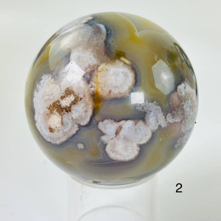 Rock Paradise - Wholesale Spiritual Stone/Crystal - Flower Agate Crystal Sphere - You Choose1