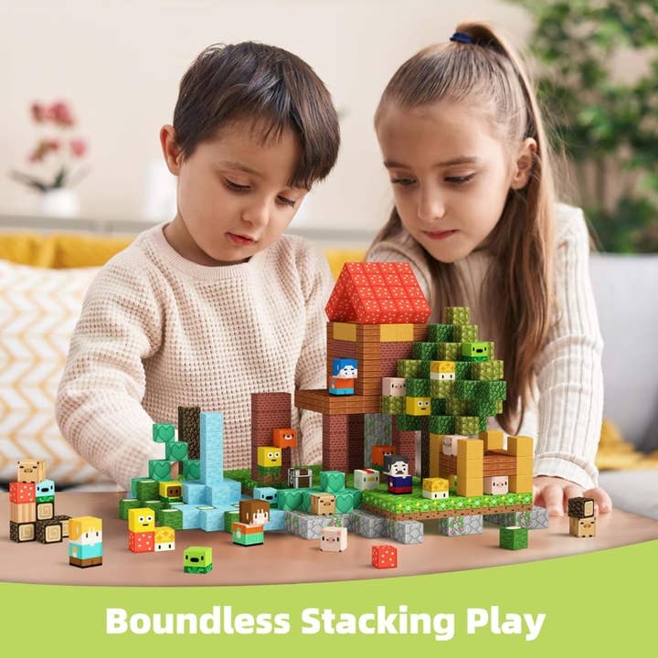 GobiDex - Wholesale Building set – Child - 2.5cm Hilltop Hamlet (100pcs Magnetic Blocks)4