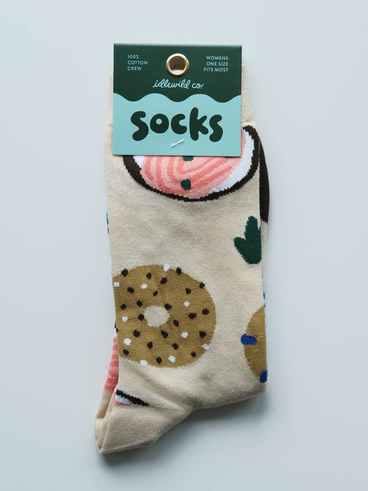 Idlewild Co. - Vente Chaussettes – femme - Chaussettes Crew Bagels 100 % coton pour femmes2