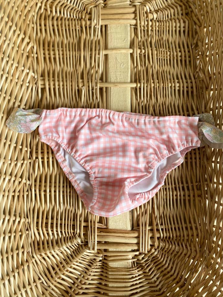 Littlemanuela - Vendita all'ingrosso Pezzi di sotto costume - Bambini - Costume da bagno vichy con fiocchi1