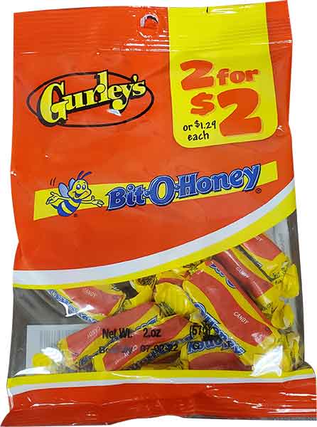 Hudson Meat Company - Wholesale Hard Candy - BIT-O-HONEY 2 FOR $2.00     -     GURLEYS0