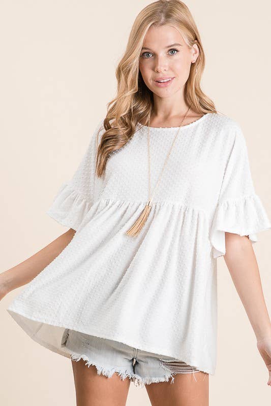 lovely melody – wholesale Tunic – Women’s – LMT1519-Belle's Swiss Polka Dot Baby Doll Tunic23