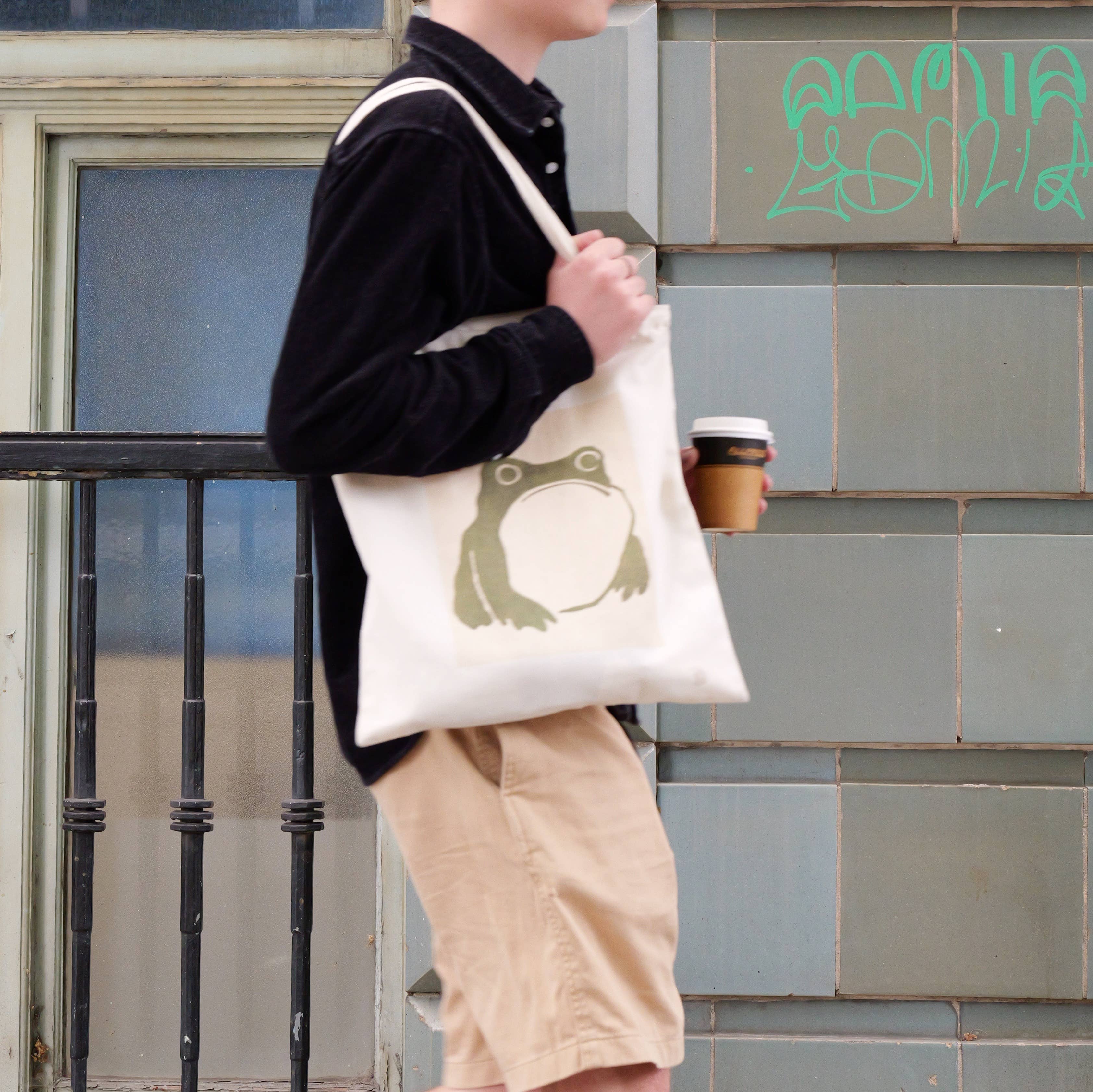 ZZZEBRAAA LIMITED - Wholesale Tote Bag - Unisex - Matsumoto Hoji Frog Tote Bag Vintage Japanese Woodblock Art3