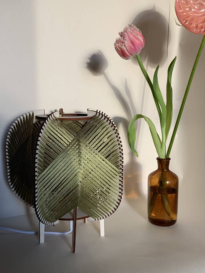 Alta light oak table lamp for wholesale by Atelier Mathilde Louise