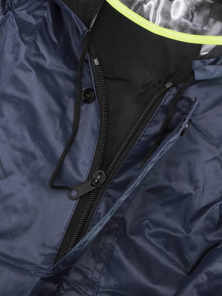 Cap Zone - Wholesale Raincoat - Unisex - Sleek Reflective Hooded Pvc Raincoat2