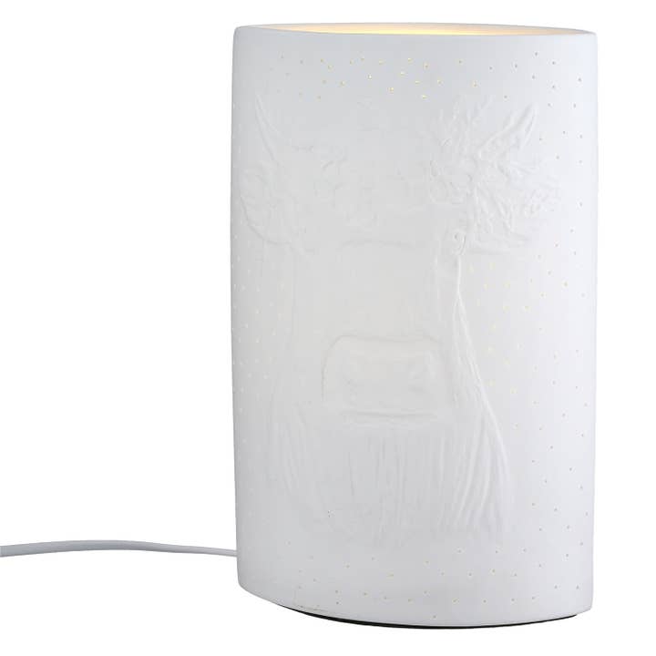 Oval table lamp Adelheid white H. 28 cm, PU 1 for wholesale on Faire