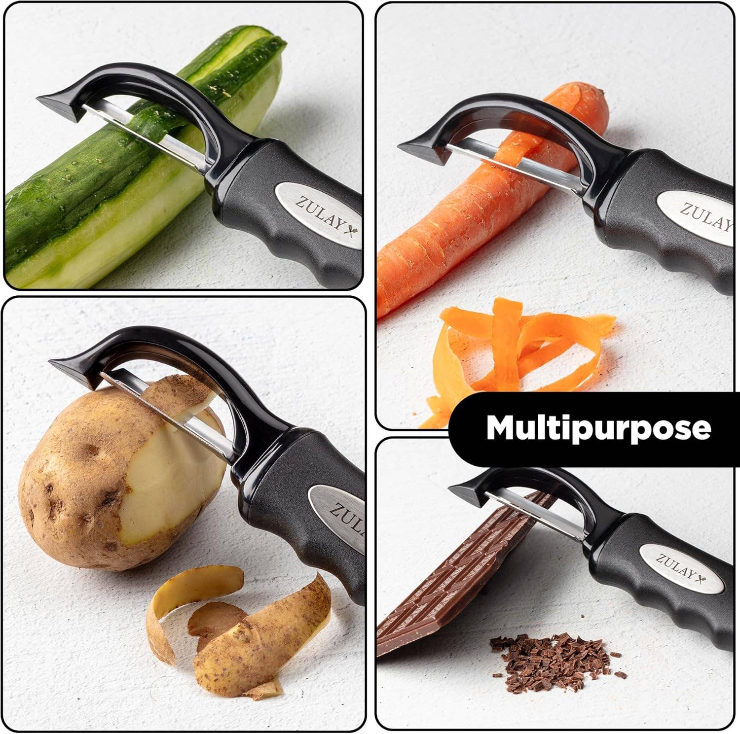 Zulay Kitchen - Wholesale Peeler - Stainless Steel Swivel Fruits & Vegetable Peeler4