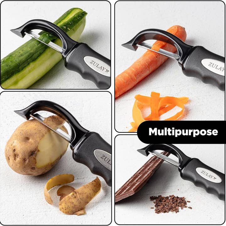 Zulay Kitchen - Wholesale Peeler - Stainless Steel Swivel Fruits & Vegetable Peeler4