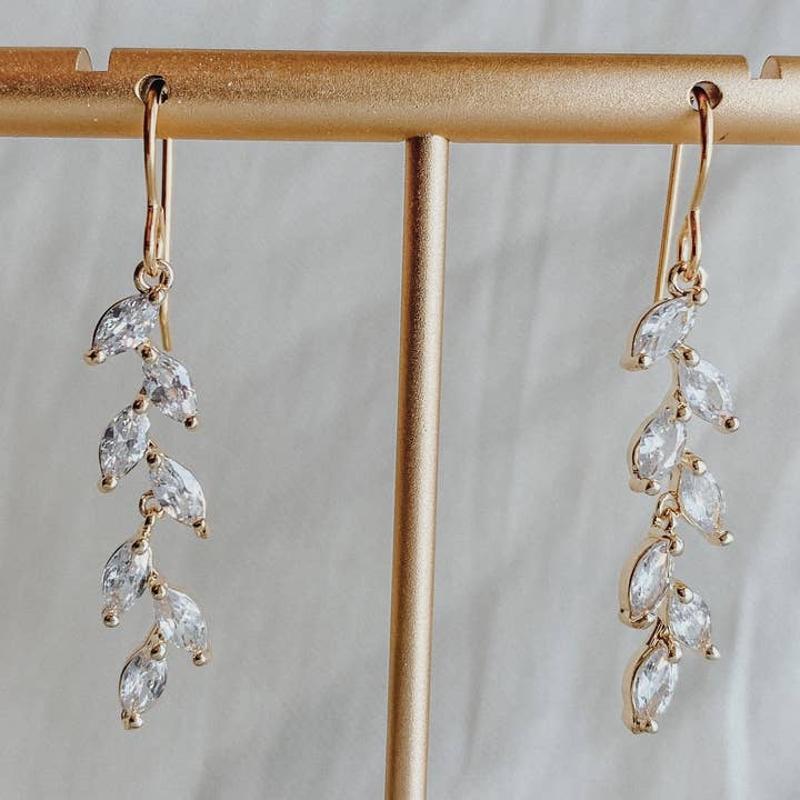Clay & Fern Co. - Wholesale Dangle Earrings - Ivy Earrings - Simple Wedding Earrings0