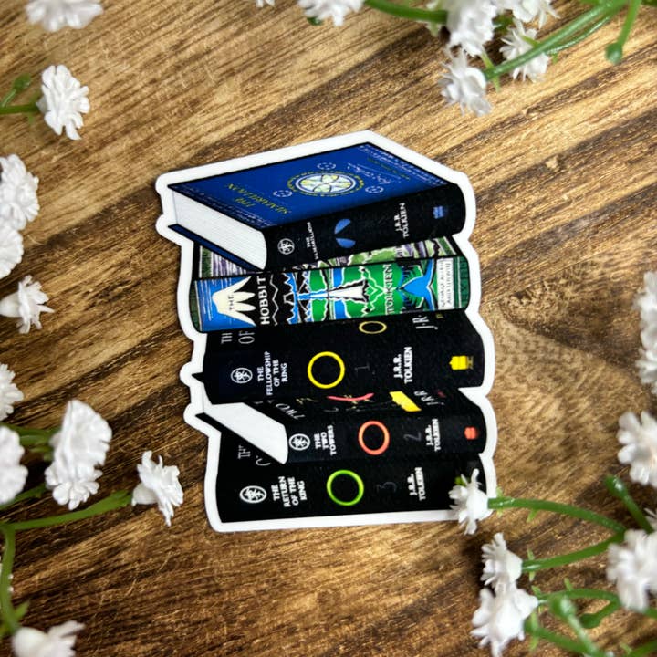 Awfullynerdy.co - Wholesale Sticker - LOTR Bookstack Sticker
