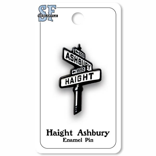 SF Mercantile - Wholesale Lapel Pin/Button - Haight Ashbury Street Sign Enameled Pin