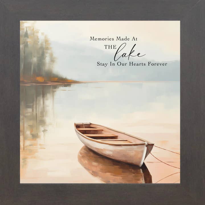 Summer Snow Art - Wholesale Sign - Memories Made At The Lake Stay In Our Hearts Boat Art 1
