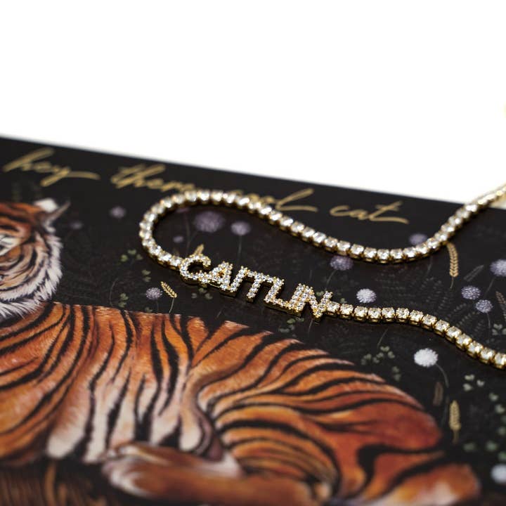 The Sis Kiss - Wholesale Pendant/Charm Necklace - Customized Tennis Chain Nameplate Necklace (Single)