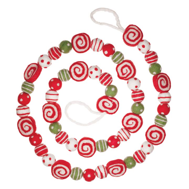 dZi Handmade - Wholesale Bunting/Garland - Peppermint Swirl Garland