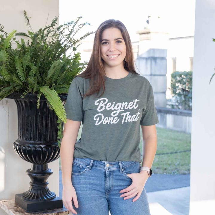 Beignet gjort det Crew Neck T-Shirt mörkgrön/vit -Asst. för wholesale av The Royal Standard