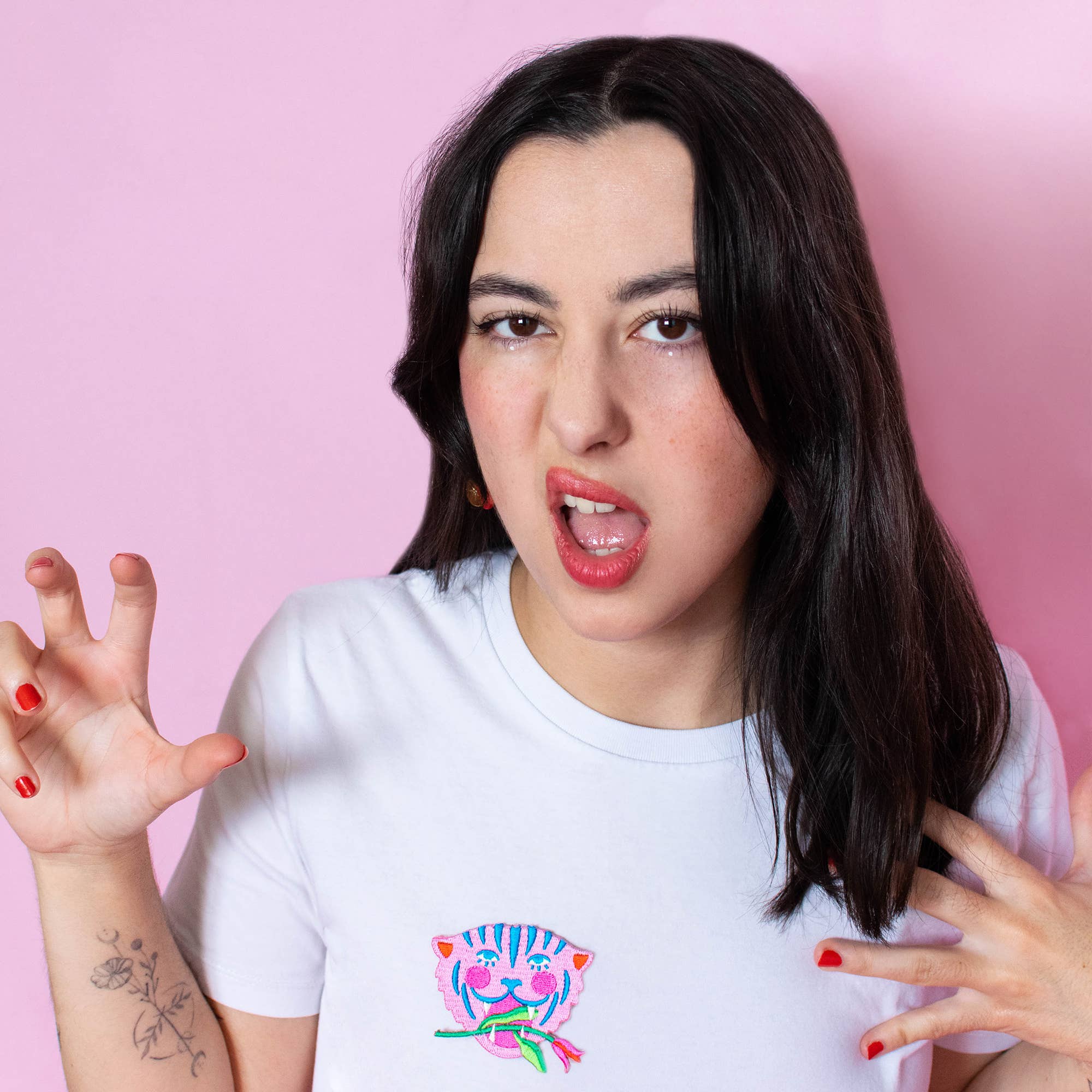 MALICIEUSE – wholesale Patch – Tiger Pink Limistic Iron-On Patch3