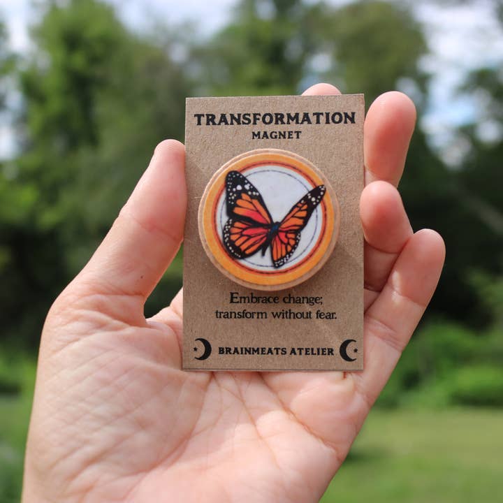 Brainmeats Atelier - Wholesale Magnet - Transformation Magnet – Monarch Butterfly Token for Growth1