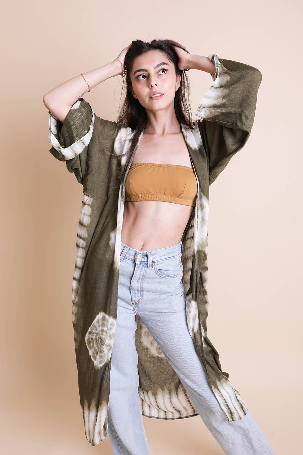 Leto Accessories - Wholesale Kimono - Women's - Versatile Tie-Dye Longline Wrap – Boho Vibes 🌀6