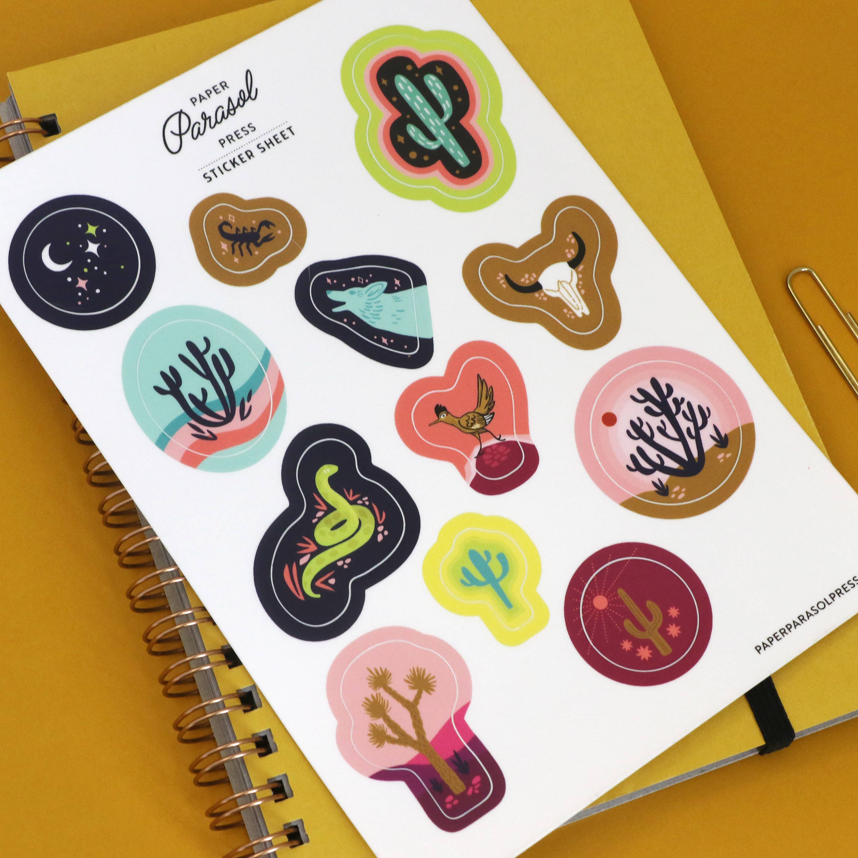 Paper Parasol Press - Wholesale Sticker - Desert Sticker Sheet2